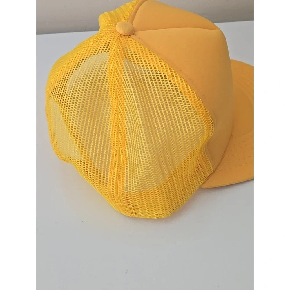 Vtg John Deere Hat Yellow Mesh Trucker Snapback Retro 80s Old Stock Cap New USA